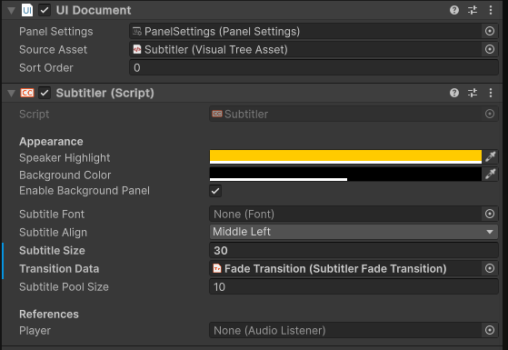 Subtitler Prefab | Subtitler